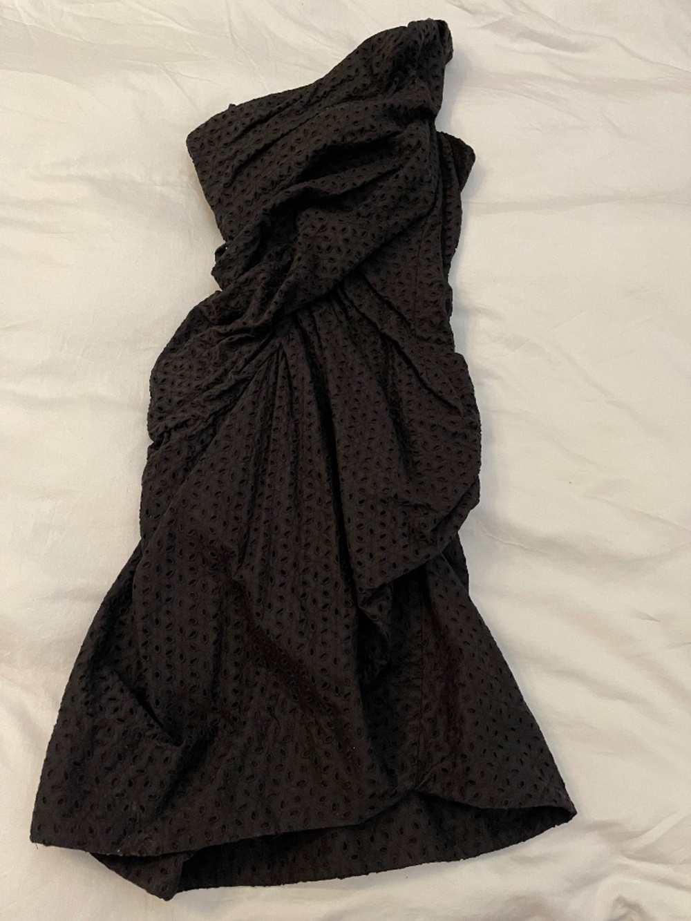 All Saints One-Shoulder Black Dress